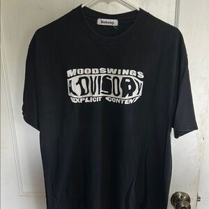 Black Short Sleeve Tee with Graphic Design